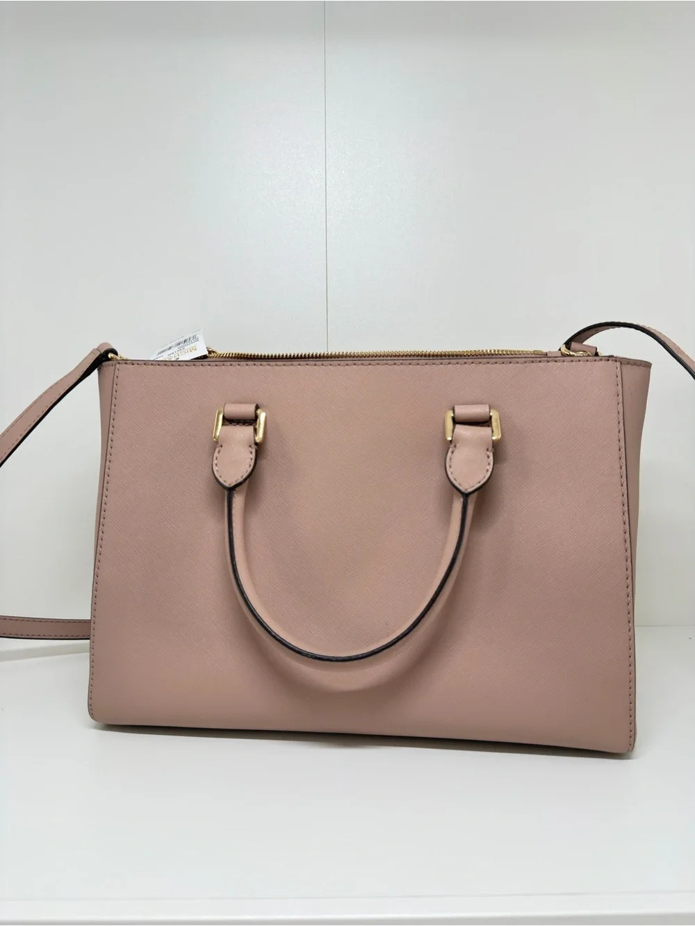 Michael Kors Pink Saffiano Convertible Satchel